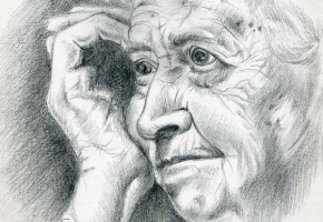 Old Woman Thinking