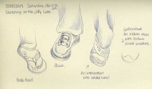 sketches of feet