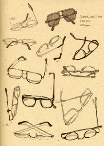 glasses sketch