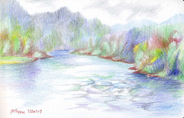 Color Pencil Landscape