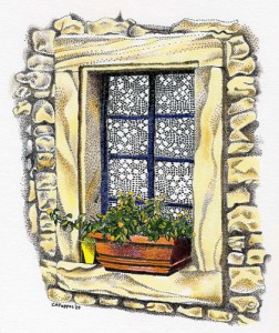 stone window drawing