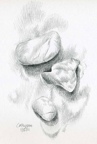 drawing of stones