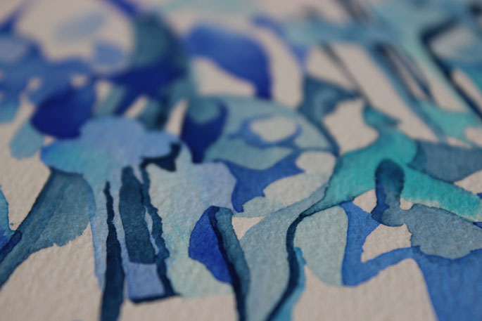 blue watercolor abstract