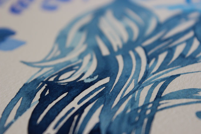 blue watercolor abstract